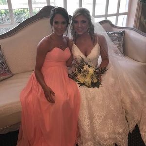 Peach bridesmaid dress